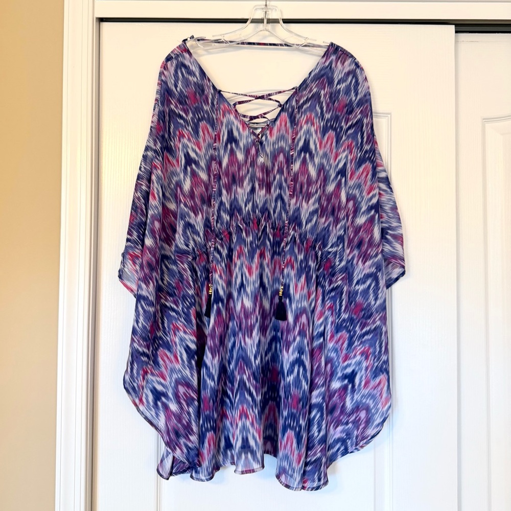 Tommy Bahama Ikat Mirage Lace Up Coverup S/M NWT